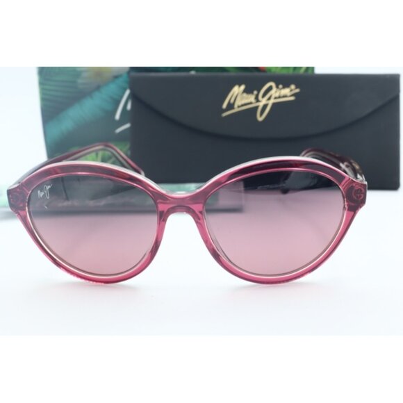 Maui Jim Mariana MJ 828-52C Pink Cat Eye Sunglasses Maui Rose polarized Lenses main image 6
